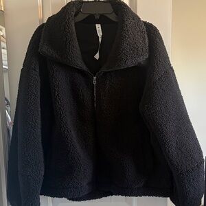 Lululemon Cinchable Black Sherpa Jacket